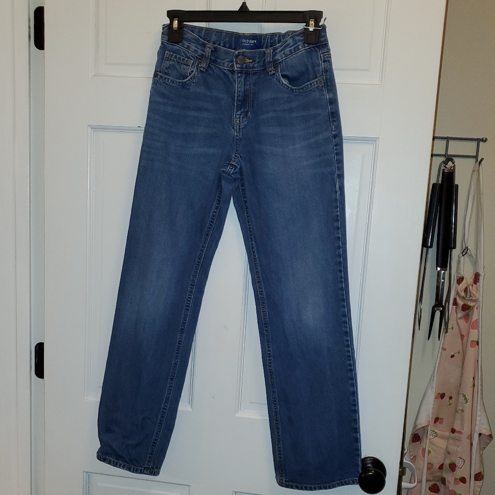 Old Navy 14 Standard Straight Legged Med Wash Jean